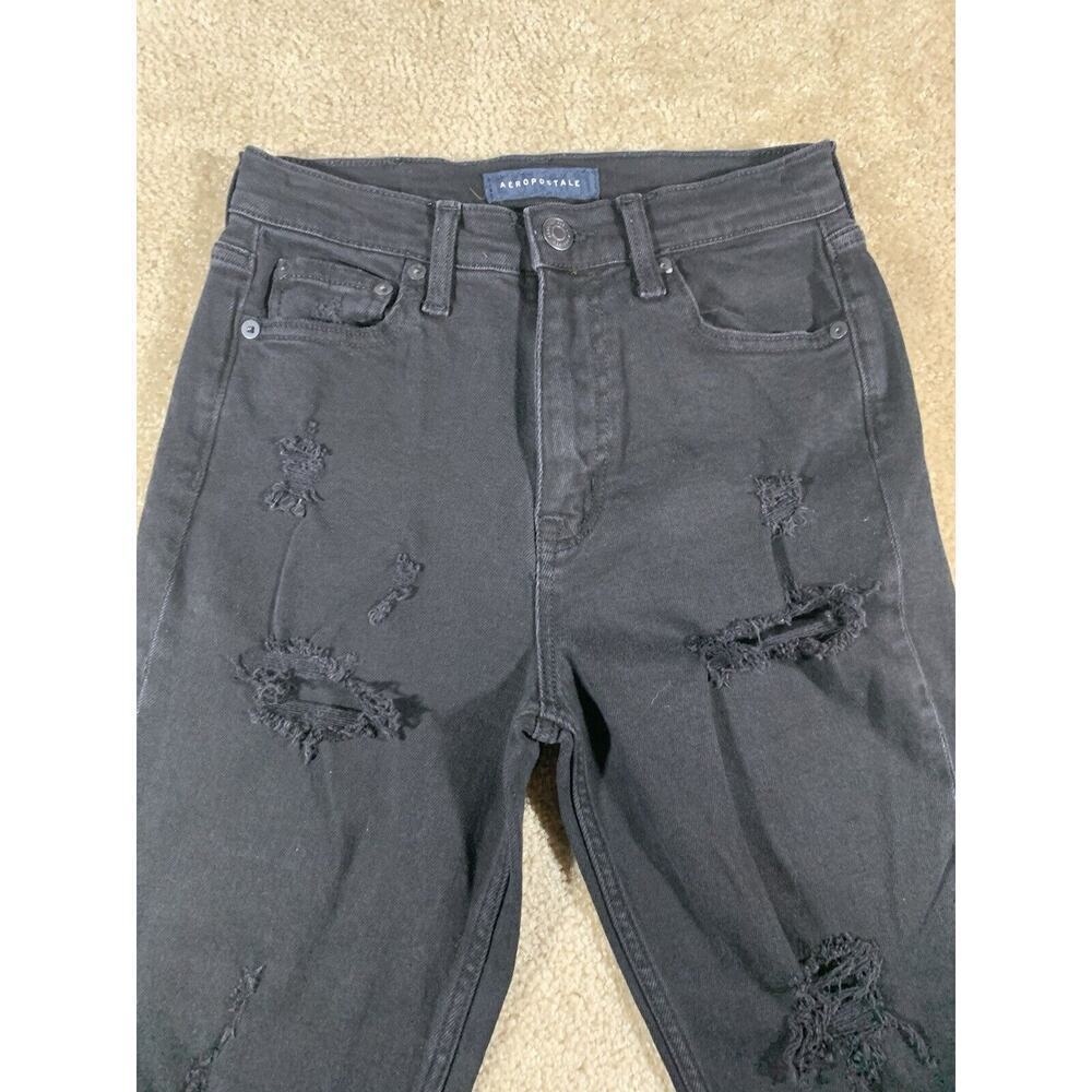 Aeropostale 90s Style Mom Jeans Women's Size 2 Regular Black Jeans #338